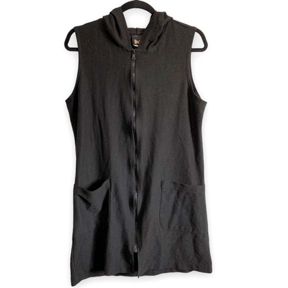 Dotti Black Hooded Sleeveless Swim Coverup